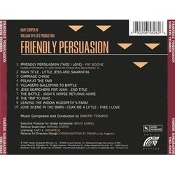 Friendly Persuasion Soundtrack (Dimitri Tiomkin) - CD Trasero