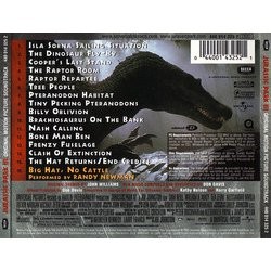 Jurassic Park III Soundtrack (Don Davis) - CD Trasero