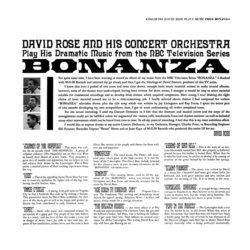 Bonanza Soundtrack (David Rose) - CD Trasero