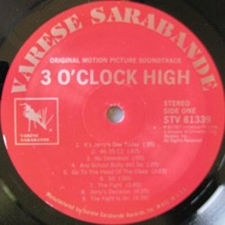 Three O'Clock High Soundtrack (Sylvester Levay,  Tangerine Dream) - cd-cartula