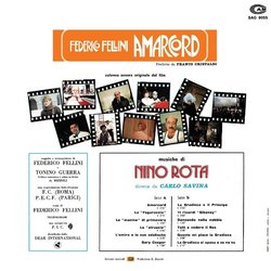 Amarcord Soundtrack (Nino Rota) - CD Trasero