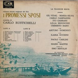 I Promessi Sposi Soundtrack (Carlo Rustichelli) - CD Trasero
