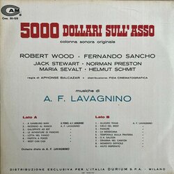 5000 Dollari Sull'Asso Soundtrack (Angelo Francesco Lavagnino) - CD Trasero