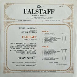 Falstaff Soundtrack (Angelo Francesco Lavagnino) - cd-cartula