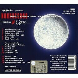 Non Ho Sonno Soundtrack (Goblin ) - CD Trasero