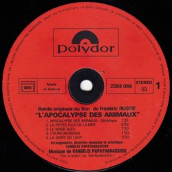 L'Apocalypse des Animaux Soundtrack ( Vangelis) - cd-cartula