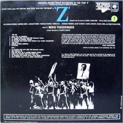 Z Soundtrack (Mikis Theodorakis) - CD Trasero