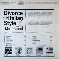Divorce Italian Style Soundtrack (Carlo Rustichelli) - CD Trasero