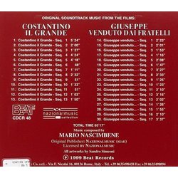 Costantino il Grande / Giuseppe Venduto dai Fratelli Soundtrack (Mario Nascimbene) - CD Trasero