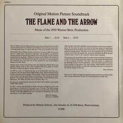 The Flame and the Arrow Soundtrack (Max Steiner) - CD Trasero
