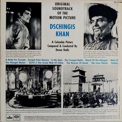 Dschingis Khan Soundtrack (Dusan Radic) - CD Trasero