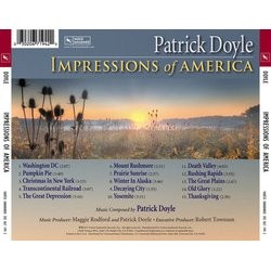 Patrick Doyle: Impressions of America Soundtrack (Patrick Doyle) - CD Trasero