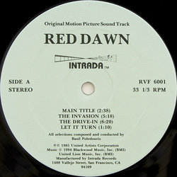 Red Dawn Soundtrack (Basil Poledouris) - cd-cartula