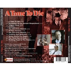 A Time to Die Soundtrack (Ennio Morricone) - CD Trasero