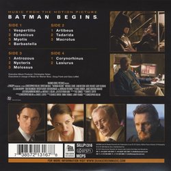 Batman Begins Soundtrack (James Newton Howard, Hans Zimmer) - CD Trasero