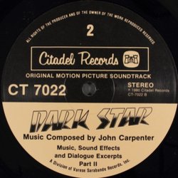 Dark Star Soundtrack (John Carpenter) - cd-cartula