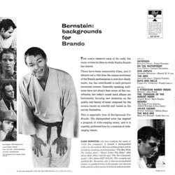 Bernstein: Backgrounds For Brando Soundtrack (Various Artists, Elmer Bernstein) - CD Trasero