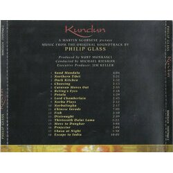 Kundun Soundtrack (Philip Glass) - CD Trasero