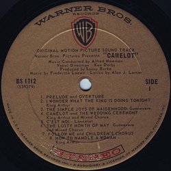 Camelot Soundtrack (Alan Jay Lerner , Frederick Loewe) - cd-cartula