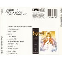 Labyrinth Soundtrack (David Bowie, Trevor Jones) - CD Trasero