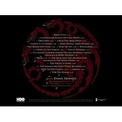Game Of Thrones: Season 3 Soundtrack (Ramin Djawadi) - CD Trasero