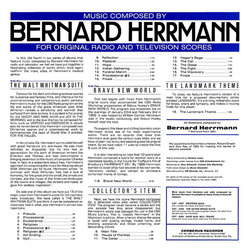 Bernard Herrmann: Music for Radio and Television Soundtrack (Bernard Herrmann) - CD Trasero