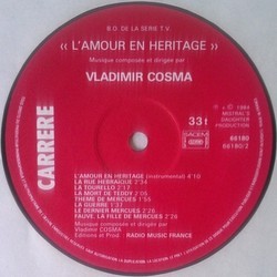 L'Amour en Hritage Soundtrack (Vladimir Cosma) - cd-cartula