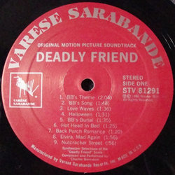 Deadly Friend Soundtrack (Charles Bernstein) - cd-cartula