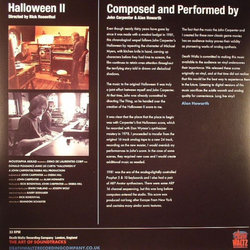 Halloween II Soundtrack (John Carpenter, Alan Howarth) - CD Trasero