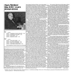 Max Steiner: The RKO Years 1932-1935 Soundtrack (Max Steiner) - CD Trasero