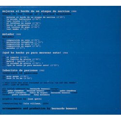 Almodovar Early Films Soundtrack (Bernardo Bonezzi) - CD Trasero