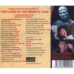 The Curse of the Mummy's Tomb Soundtrack (Carlo Martelli) - CD Trasero