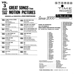 Great Songs from Motion Pictures Vol.3 - 1945-1960 Soundtrack (Various Artists, Hugo Montenegro) - CD Trasero