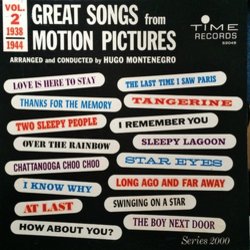 Great Songs from Motion Pictures Vol.2 - 1938-1944 Soundtrack (Various Artists, Hugo Montenegro) - Cartula