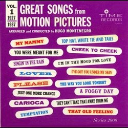Great Songs from Motion Pictures Vol.1 - 1927-1937 Soundtrack (Various Artists, Hugo Montenegro) - Cartula