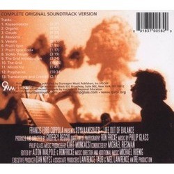 Koyaanisqatsi Soundtrack (Philip Glass) - CD Trasero