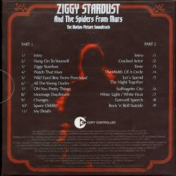 Ziggy Stardust and the Spiders from Mars Soundtrack (David Bowie) - CD Trasero