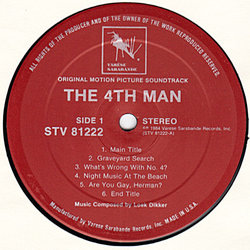 The 4th Man Soundtrack (Loek Dikker) - cd-cartula