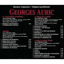 Les Musiques de Georges Auric Soundtrack (Georges Auric) - Cartula