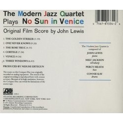 No Sun in Venice Soundtrack (The Modern Jazz Quartet) - CD Trasero