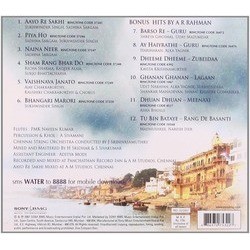 Water Soundtrack (A.R. Rahman) - CD Trasero