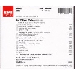 Film Music Soundtrack (William Walton) - CD Trasero