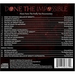 Done The Impossible: The Fans' Tale of Firefly & Serenity Soundtrack (Various Artists) - CD Trasero