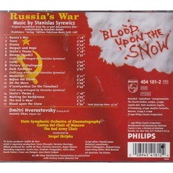 Russia's War: Blood Upon the Snow Soundtrack (Stanislas Syrewicz) - CD Trasero