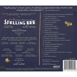 The 25th Annual Putnam County Spelling Bee Soundtrack (William Finn, William Finn) - CD Trasero