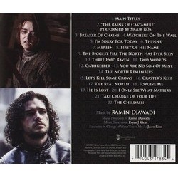 Game Of Thrones: Season 4 Soundtrack (Ramin Djawadi) - CD Trasero