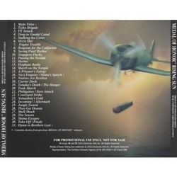 Medal of Honor: Rising Sun Soundtrack (Christopher Lennertz) - CD Trasero