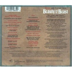 Beauty and the Beast Soundtrack (Don Davis, Lee Holdridge) - CD Trasero
