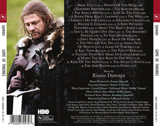 Game Of Thrones Soundtrack (Ramin Djawadi) - CD Trasero