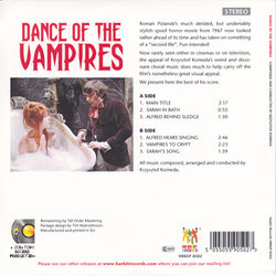 Dance of the Vampires Soundtrack (Krzysztof Komeda) - CD Trasero